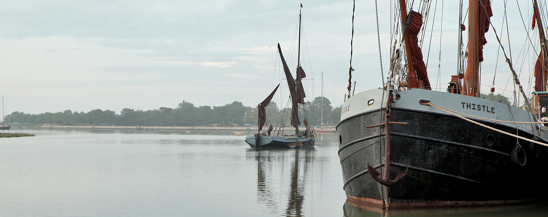 Barge Thistle moored in Maldon